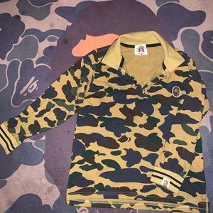 Bape kids long sleeve polo tee